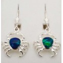 RARD234L86ES Sterling Silver Small Crab Opal Leverback Earrings 